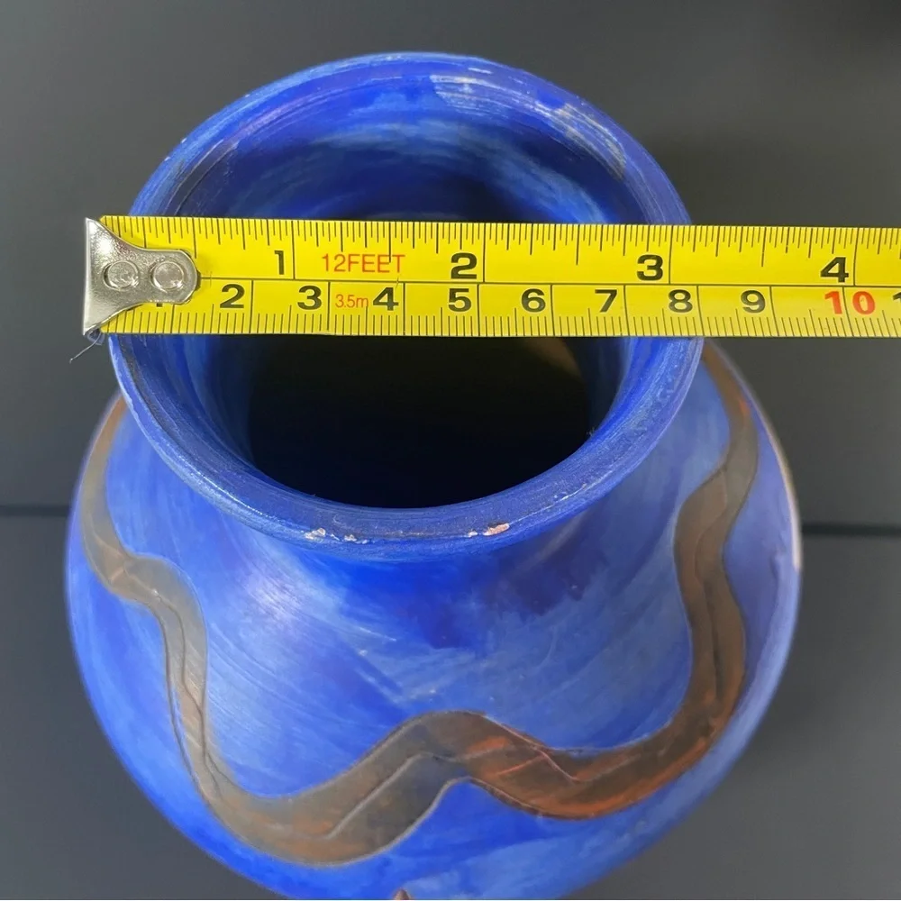 Colorful Ceramic Vase with Sun Design
